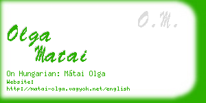 olga matai business card