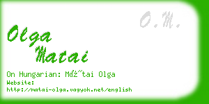 olga matai business card